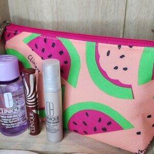 Clinique Watermelon Print Cosmetic Bag Set